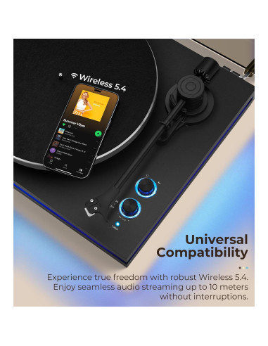 Reproductor de Vinilo Vangoa RP-03 con Altavoces 40W Bluetooth