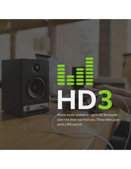 Altavoces de Escritorio Bluetooth Audioengine A2-HD 30W Madera