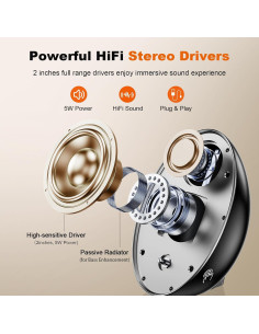 Altavoces Bluetooth Multimedia BUSP-HYY E-1096 USB 6W 2