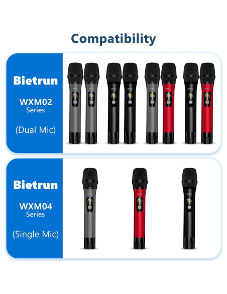 Receptor Inalámbrico Bietrun WXM02/WXM04 con Batería 720mAh