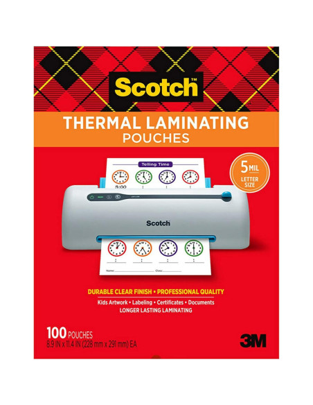 Bolsas de Laminado Térmico Scotch 200-Pack 22.6 x 29 cm