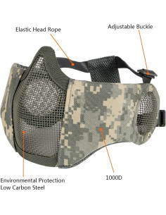Conjunto de Protección Airsoft AOUTACC - Máscara y Gafas Tácticas 2