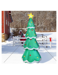 Árbol de Navidad Inflable 3.4m Sunnydaze con Luces LED