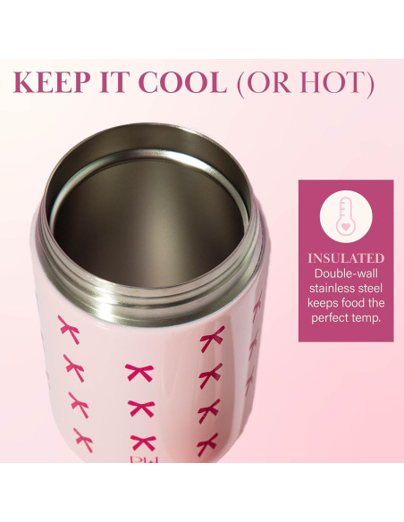 Tarro de Comida Aislado Paris Hilton 0.45L Rosa con Lazos