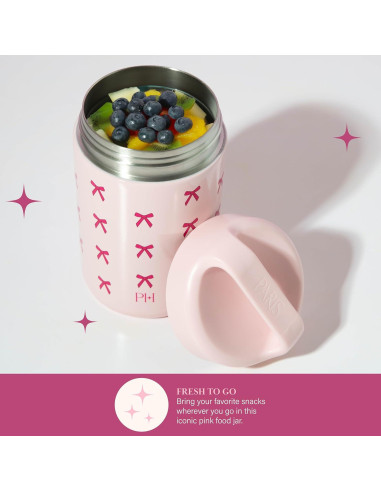 Tarro de Comida Aislado Paris Hilton 0.45L Rosa con Lazos