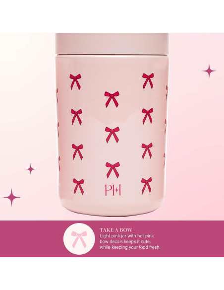 Tarro de Comida Aislado Paris Hilton 0.45L Rosa con Lazos