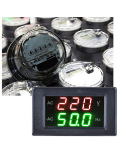 Medidor Digital de Frecuencia y Voltaje CA Tiiyee YB4835VF 80-500V 2