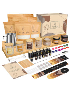 Kit de Fabricación de Velas SUPMIND 200g con Aromas y Colorantes