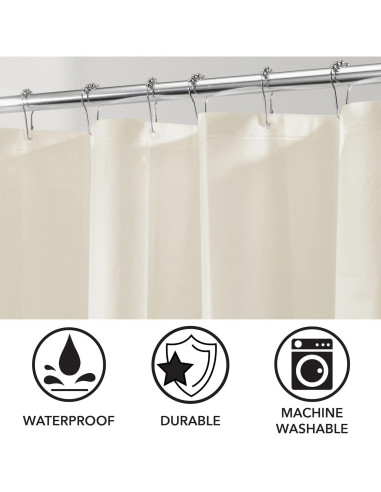 Forro de Cortina de Ducha PEVA iDesign 72x72 cm - Juego de 2