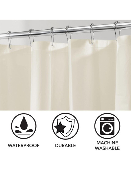 Forro de Cortina de Ducha PEVA iDesign 72x72 cm - Juego de 2