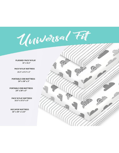 Sábanas Ajustadas 100% Algodón Orgánico Cambria Baby 2 Pk