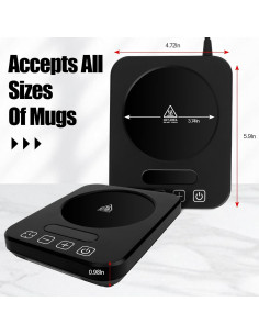 Calentador de Tazas de Café Hobychild HC-020-BK 9 Temperaturas 2