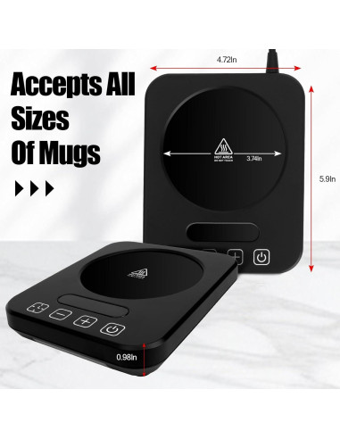 Calentador de Tazas de Café Hobychild HC-020-BK 9 Temperaturas