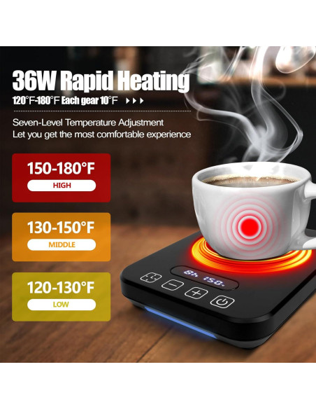 Calentador de Tazas de Café Hobychild HC-020-BK 9 Temperaturas