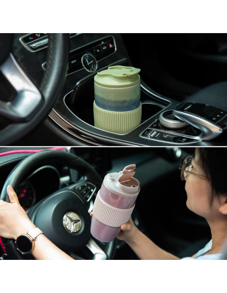 Taza de Café de Viaje TaoTaojarvie 0.47 L Cerámica Negra