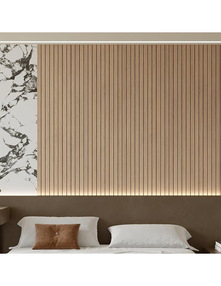 Panel de Pared Autoadhesivo PVC Yutianli 299.72x39.88cm Roble