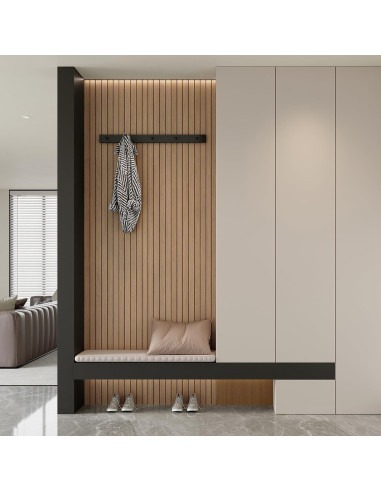 Panel de Pared Autoadhesivo PVC Yutianli 299.72x39.88cm Roble