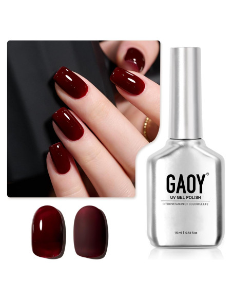 Esmalte de Uñas en Gel GAOY 16ml Vino Atractivo Curado UV