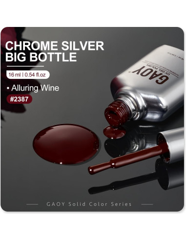 Esmalte de Uñas en Gel GAOY 16ml Vino Atractivo Curado UV