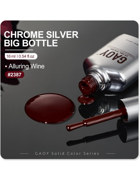 Esmalte de Uñas en Gel GAOY 16ml Vino Atractivo Curado UV