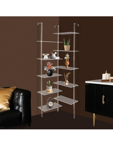 Estantería Acrílica lxrnqcey 5 Niveles 10 Estantes 56x56x187 cm