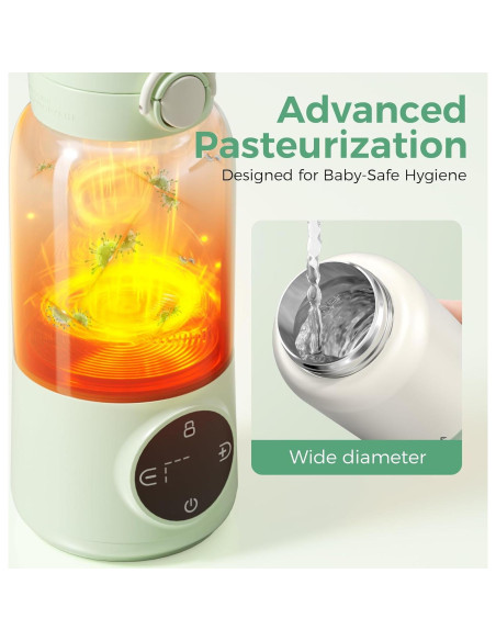 Calentador de Botellas Portátil HEYAXA 443ml con Batería 12000mAh