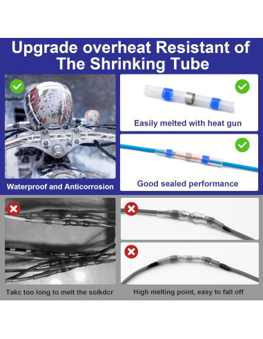 Kit de Conectores de Cable Termoretráctiles Husfunov 200PCS