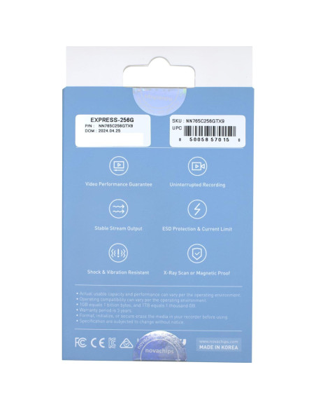256GB Tarjeta CFexpress Tipo B Novachips - 1700MB/s - 8K RAW