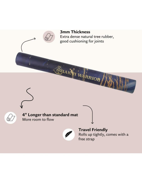 Estera de Yoga Antideslizante Shakti Warrior 182.88x60.96cm