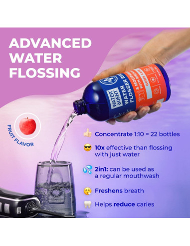 Enjuague Bucal Concentrado WATER DENT 500 ml Menta de Manzana