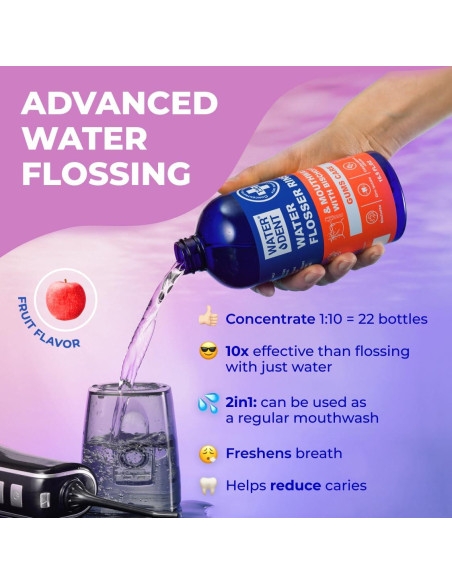 Enjuague Bucal Concentrado WATER DENT 500 ml Menta de Manzana