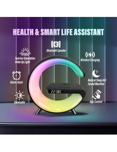 Lámpara de Mesa LED Inteligente Domigard 4 en 1 Cargador Inalámbrico 2