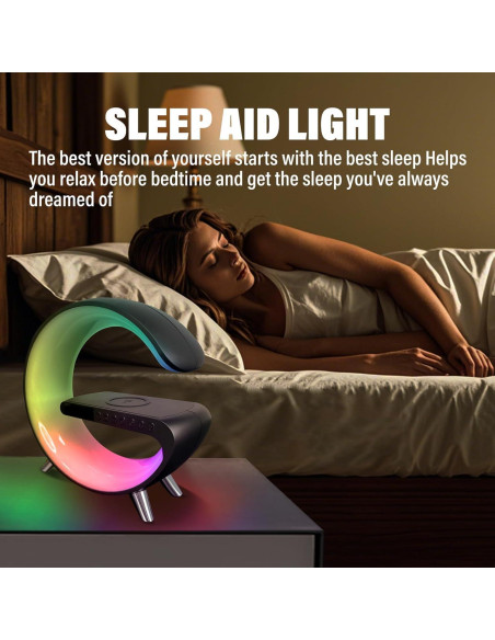 Lámpara de Mesa LED Inteligente Domigard 4 en 1 Cargador Inalámbrico