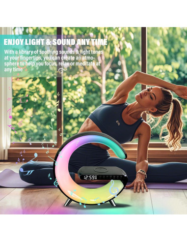 Lámpara de Mesa LED Inteligente Domigard 4 en 1 Cargador Inalámbrico