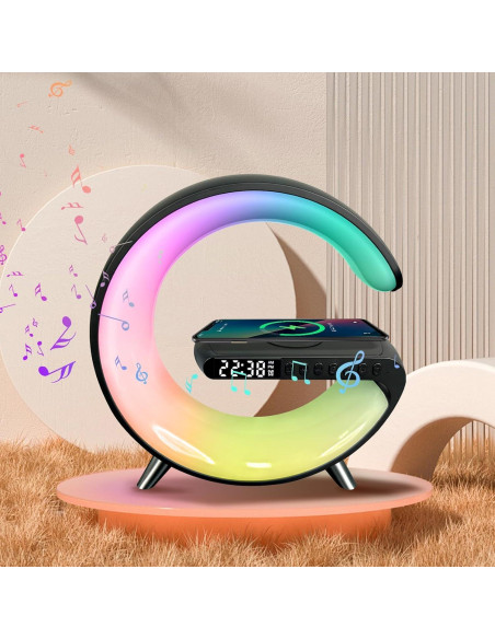 Lámpara de Mesa LED Inteligente Domigard 4 en 1 Cargador Inalámbrico