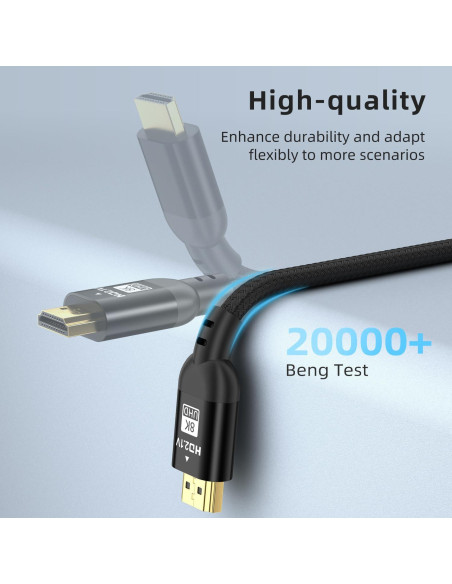 Cable HDMI 2.1 Diyanisly 1m 8K 60Hz Alta Velocidad