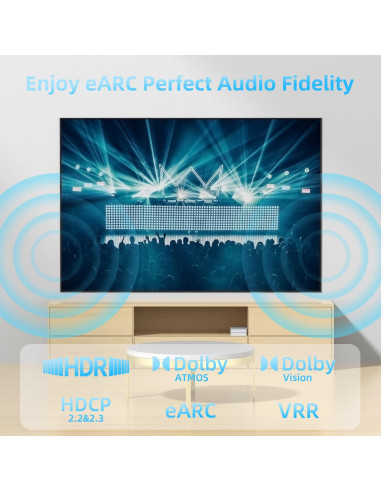 Cable HDMI 2.1 Diyanisly 1m 8K 60Hz Alta Velocidad