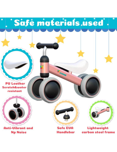 Bicicleta de Equilibrio Avenor Rosa para Bebés 1-2 Años