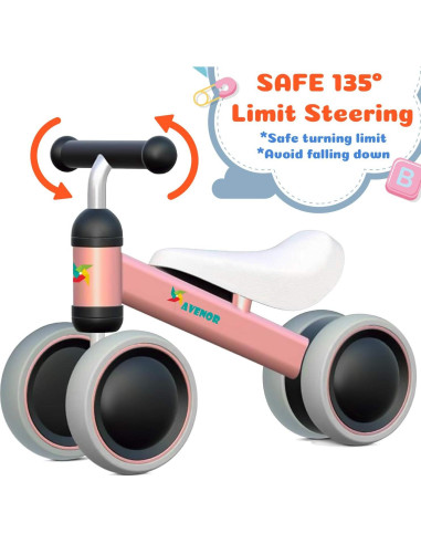 Bicicleta de Equilibrio Avenor Rosa para Bebés 1-2 Años