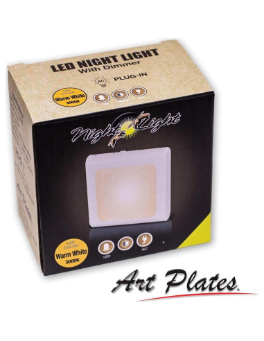 Luz Nocturna LED Art Plates Monet Regulable Automática 0.5W