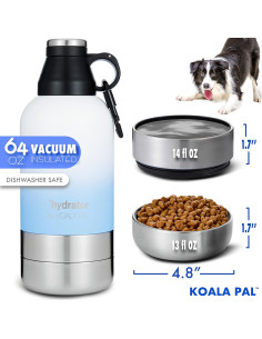 Botella de Agua Portátil para Perros KOALA PAL 1.89 L Azul Ombre 2