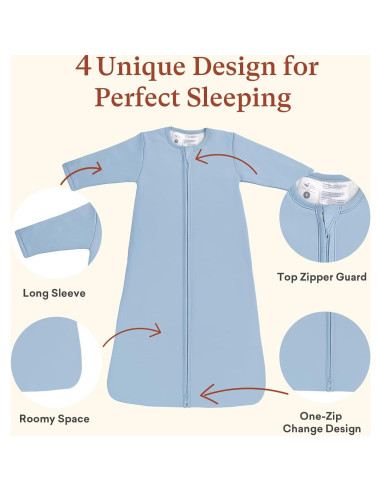 Saco de Sueño de Manga Larga Littogoose 1.0 TOG Bebés 3-6 Meses