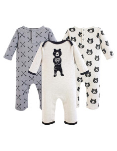 Monos de Algodón Unisex para Bebés Yoga Sprout - 3 Piezas