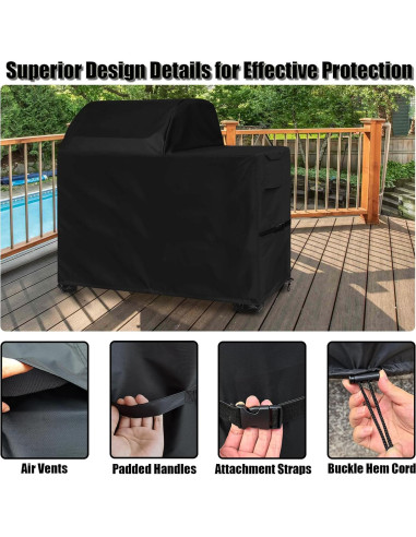 Funda para Parrilla Traeger Woodridge 600D Impermeable Negra