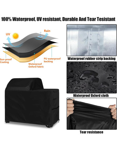 Funda para Parrilla Traeger Woodridge 600D Impermeable Negra