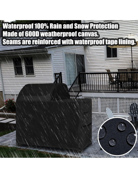 Funda para Parrilla Traeger Woodridge 600D Impermeable Negra