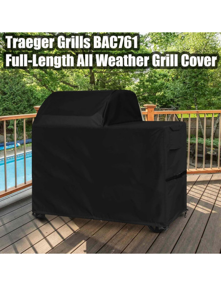 Funda para Parrilla Traeger Woodridge 600D Impermeable Negra