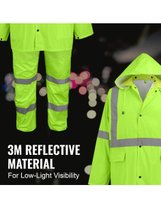 Conjunto de Lluvia Reflectante Global Glove Talla S Amarillo 2