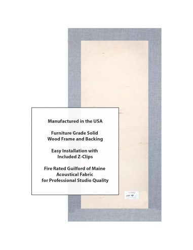 Panel Acústico Absorbente ATS 24x122 cm Humo Azul NRC 1.0