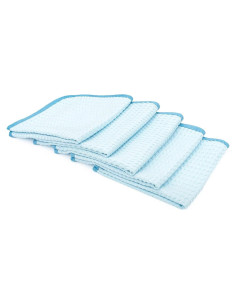 Toallas de Microfibra The Rag Company 40.64cm Azul Claro - Paquete de 5